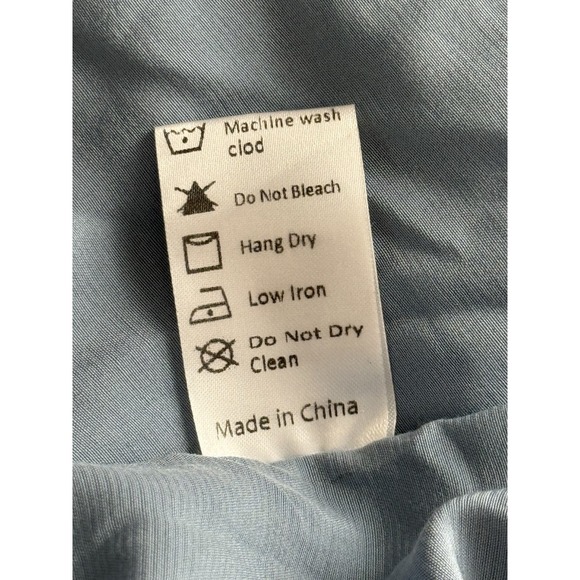 Anna-Kaci Dress Womens Small Blue Off Shoulder Crinkle Hi Low‎ Maxi Peasant Boho - Picture 6 of 7